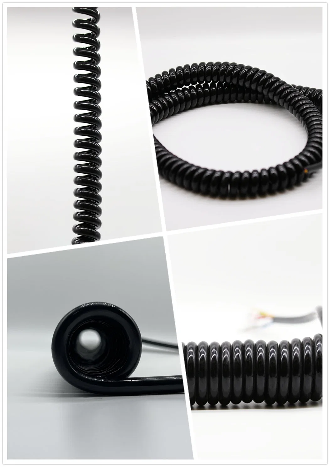 Customized TPE Insulated PUR Sheathed Coiled Spiral Cable