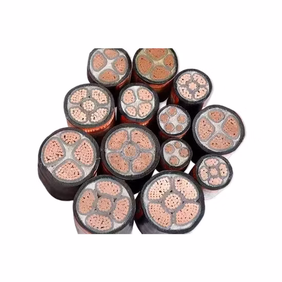 Tres núcleos tipo N2xseyby/ Na2xseyby Cables de cobre blindados y forrados con PVC Cable de alimentación XLPE