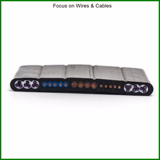 2,5 mm 4 mm flexibles que doblan fácilmente los cables planos del elevador para el equipo de la grúa de elevación